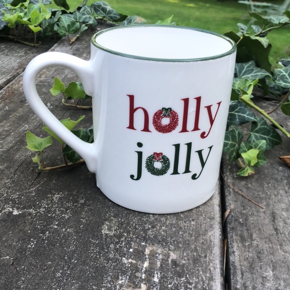 🎄Holly Jolly Christmas Holiday Stoneware Mug Threshold for Target Red Green - Picture 2 of 4